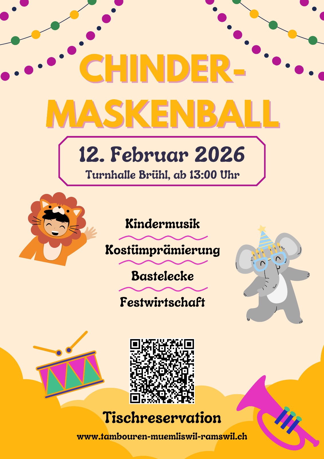 Flyer Chindermaskenball 2026